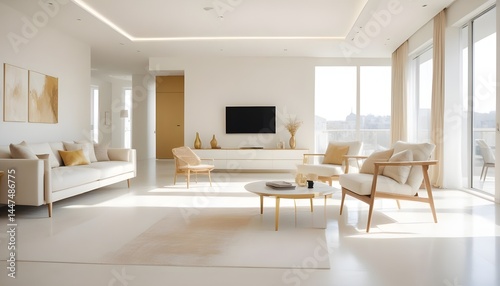 Photo interior modern design room 3d illustration