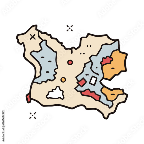 map of ruins icon, map of ruins vector illustration-simple illustration of map of ruins, perfect for map of ruins logos and icons