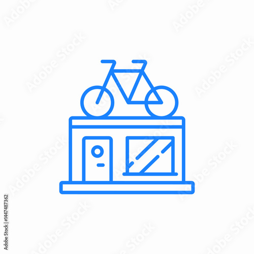 bicycle shop cycling store icon sign vector