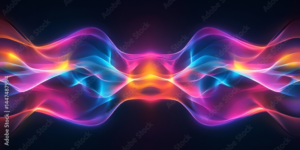 Abstract Colorful Wave Design