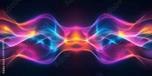 Obraz na płótnie Abstract Colorful Wave Design w salonie