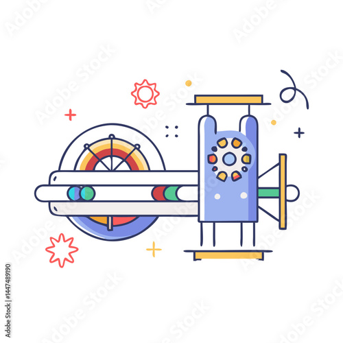 particle accelerator icon, particle accelerator vector illustration-simple illustration of particle accelerator, perfect for particle accelerator logos and icons