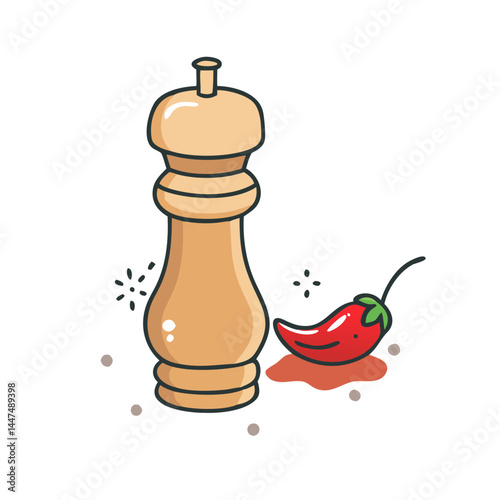 pepper mill icon, pepper mill vector illustration-simple illustration of pepper mill, perfect for pepper mill logos and icons