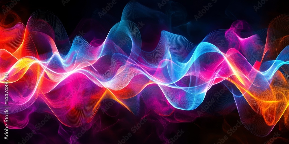 Abstract Colorful Wave Design