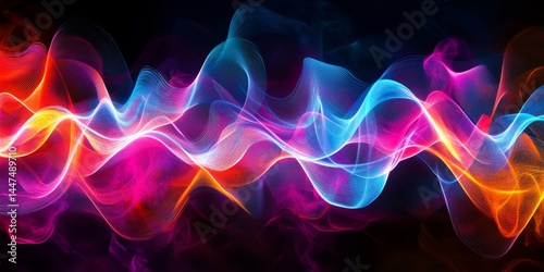 Obraz na płótnie Abstract Colorful Wave Design w salonie