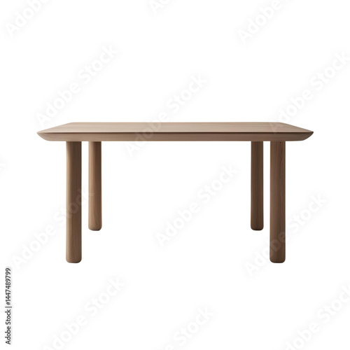 wooden table isolated on white