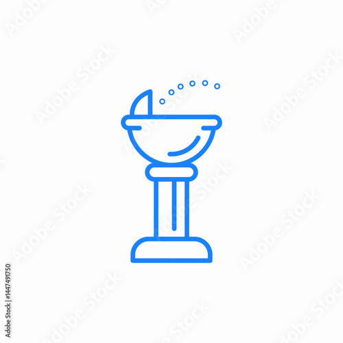 fountain water feature icon sign vector