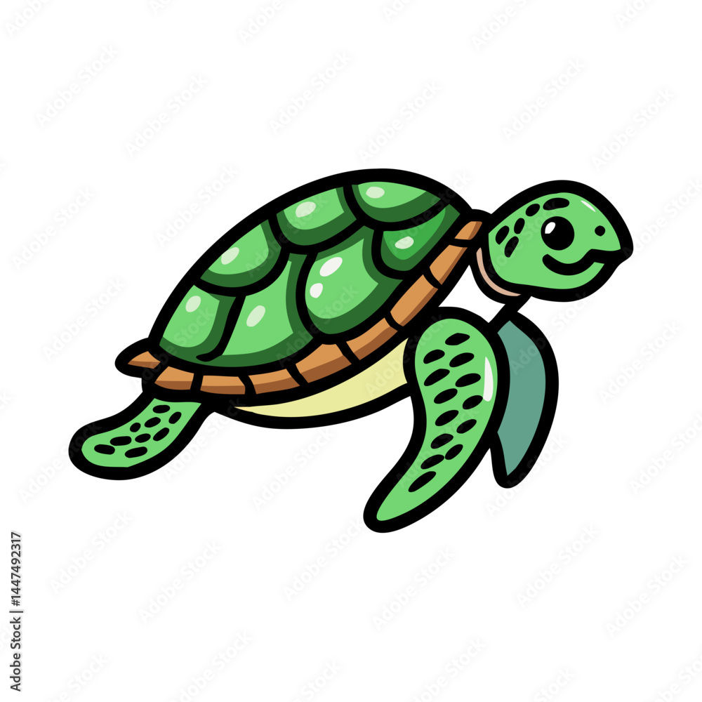 Fototapeta premium sea turtle icon, sea turtle vector illustration-simple illustration of sea turtle, perfect for sea turtle logos and icons