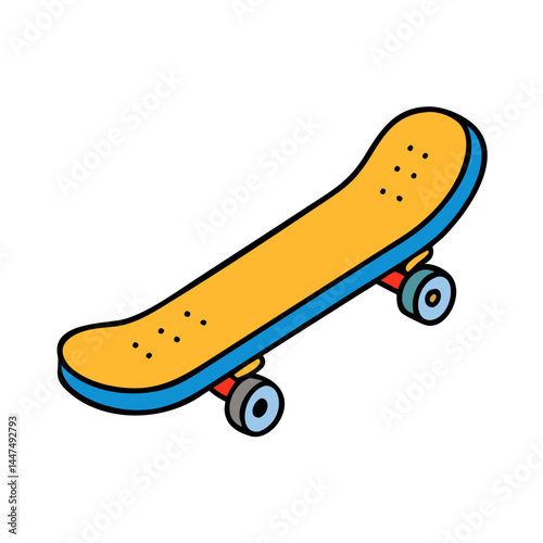 skateboard icon, skateboard vector illustration-simple illustration of skateboard, perfect for skateboard logos and icons