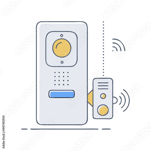 smart doorbell icon, smart doorbell vector illustration-simple illustration of smart doorbell, perfect for smart doorbell logos and icons