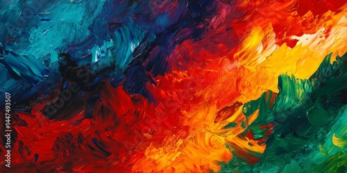 Obraz na płótnie Abstract Colorful Painting w salonie