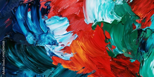 Obraz na płótnie Abstract Colorful Impasto Painting w salonie