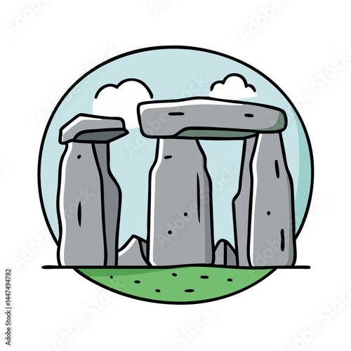 stonehenge icon, stonehenge vector illustration-simple illustration of stonehenge, perfect for stonehenge logos and icons