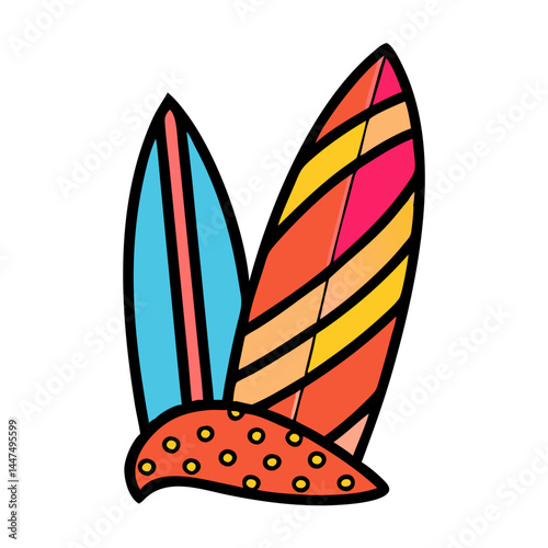 surfboard icon, surfboard vector illustration-simple illustration of surfboard, perfect for surfboard logos and icons