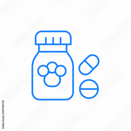 pet medicine bottle icon sign vector