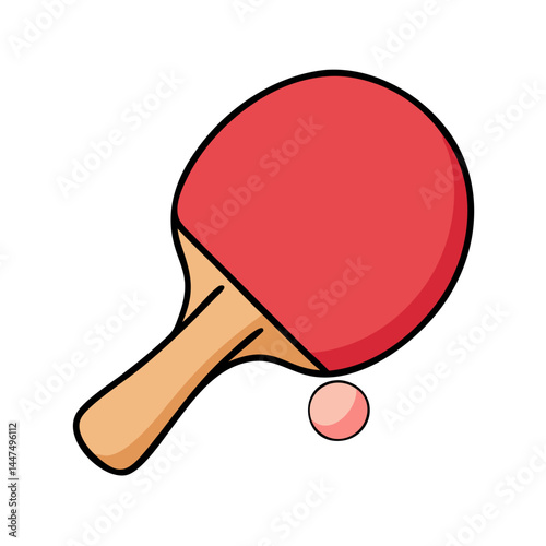 table tennis paddle icon, table tennis paddle vector illustration-simple illustration of table tennis paddle, perfect for table tennis paddle logos and icons