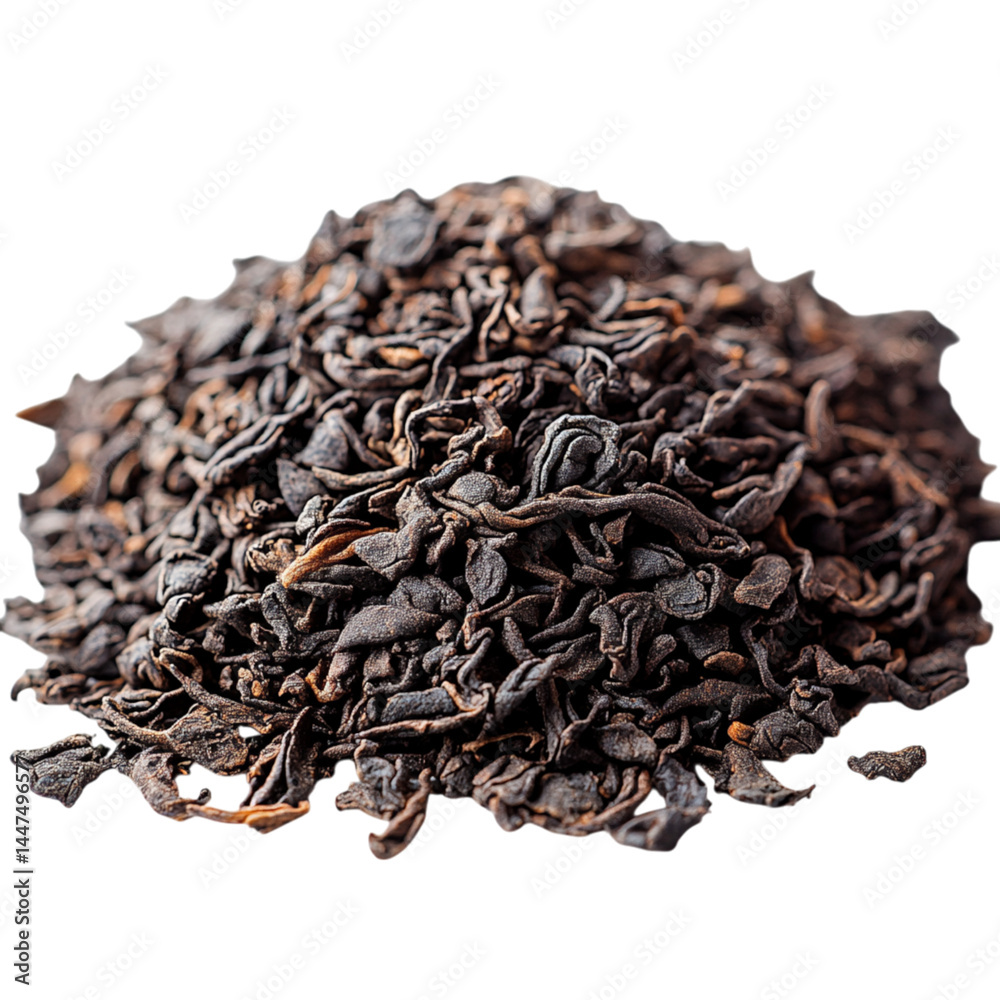 dried tea leaves on a transparent background dried tea leaves on a transparent background