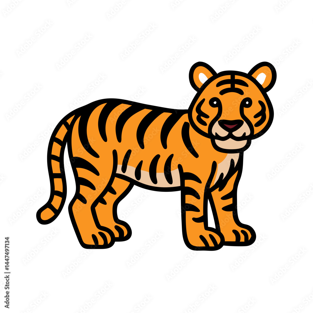 tiger icon, tiger vector illustration-simple illustration of tiger, perfect for tiger logos and icons tiger icon, tiger vector illustration-simple illustration of tiger, perfect for tiger logos and icons