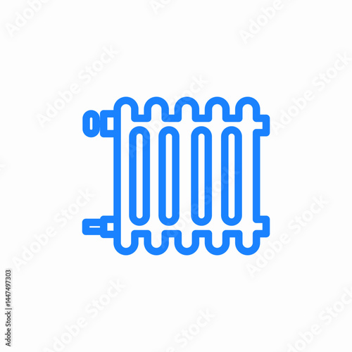radiator heater warm icon sign vector