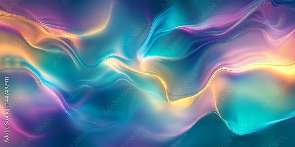 Abstract Fluid Art with Vibrant Colors