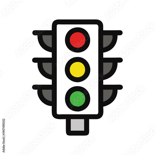 traffic light icon, traffic light vector illustration-simple illustration of traffic light, perfect for traffic light logos and icons