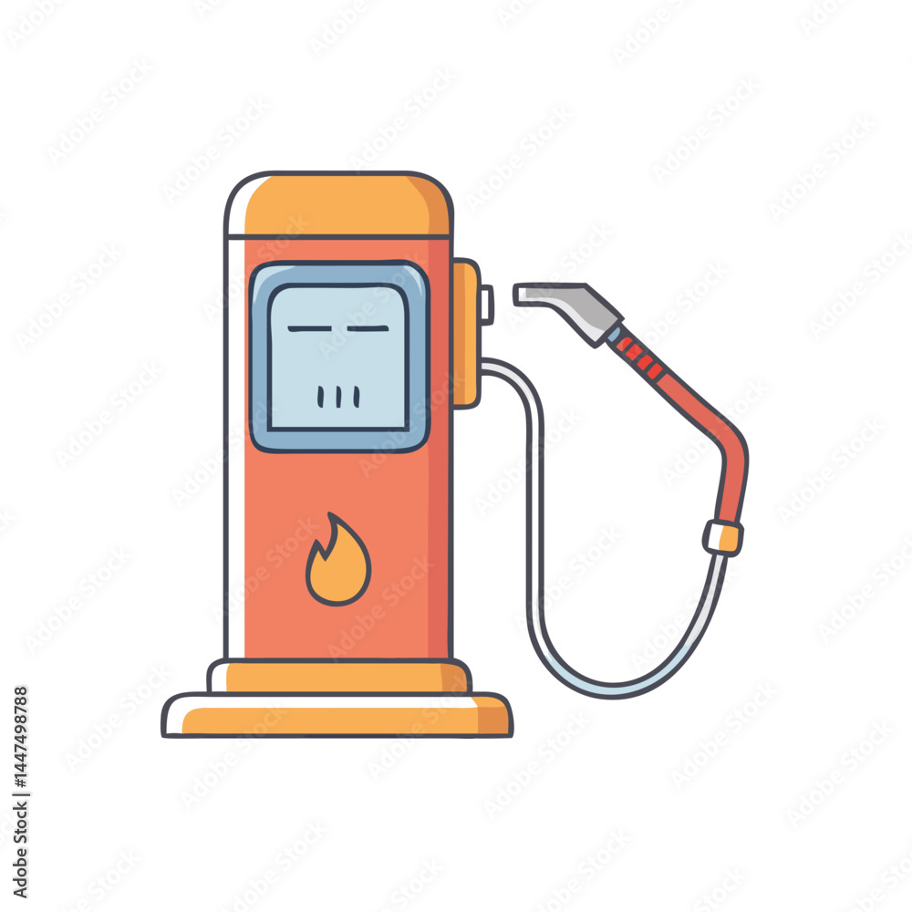Fototapeta premium vintage gas pump icon, vintage gas pump vector illustration-simple illustration of vintage gas pump, perfect for vintage gas pump logos and icons