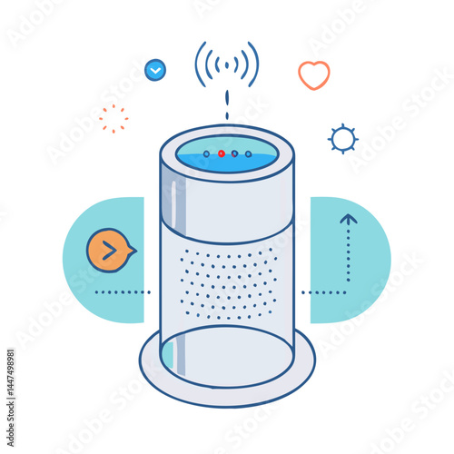 voice assistant icon, voice assistant vector illustration-simple illustration of voice assistant, perfect for voice assistant logos and icons