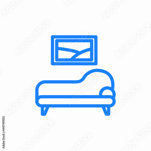 sofa wall art icon sign vector