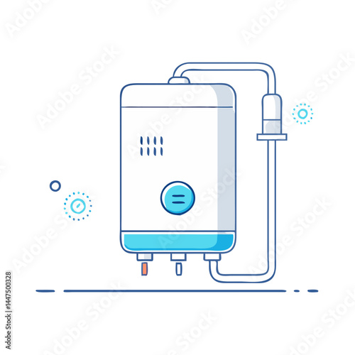 water heater icon, water heater vector illustration-simple illustration of water heater, perfect for water heater logos and icons