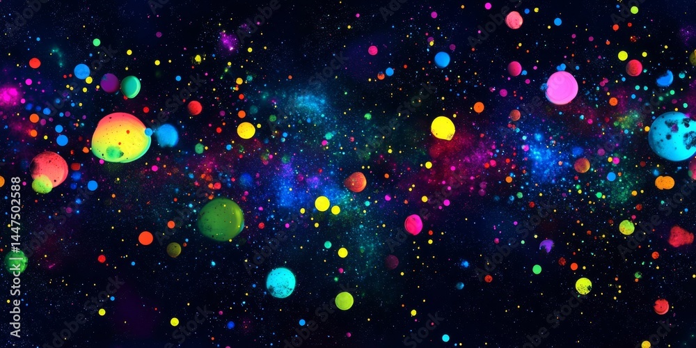 Colorful Space Abstract Art
