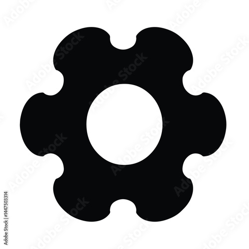 Stylish settings shadow icon. Elegant and simple design. Excellent for web graphics, apps, or any project requiring a configuration symbol.