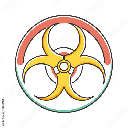 Biohazard Symbol Illustration Graphic Design Element Warning Sign