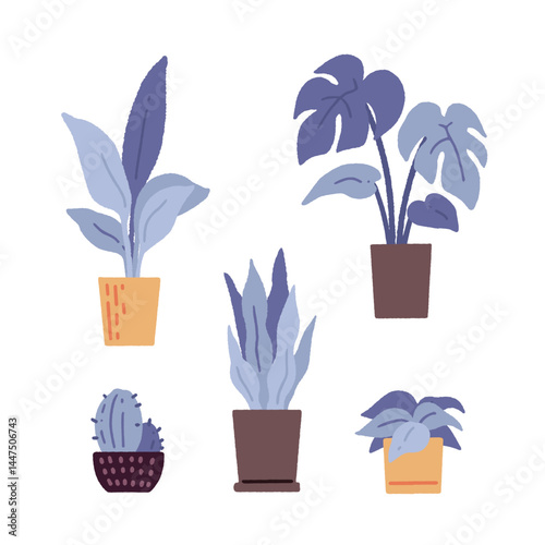 観葉植物のシンプルなイラスト