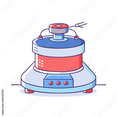 A Detailed Illustration of a Modern Scientific Centrifuge Machine for Laboratory Use
