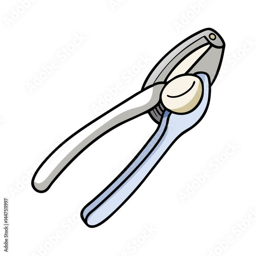 A Detailed Illustration of a Classic Nutcracker Tool for Efficient and Effortless Nut Cracking