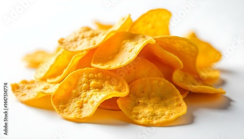 nachos chips on white background