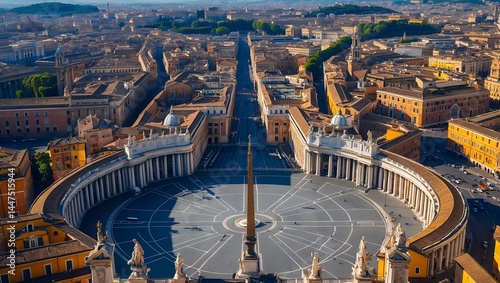 Aerial view of st peter's square in vatican city