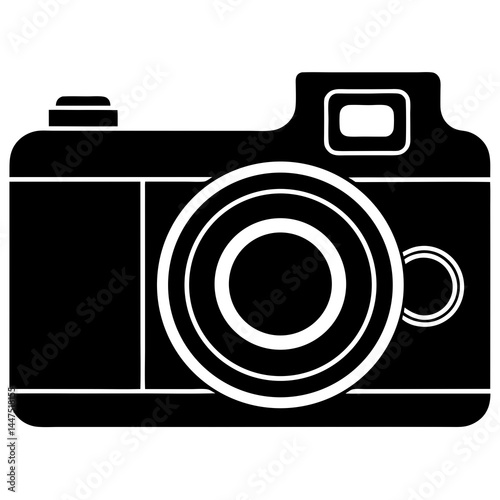 Camera icon  silhouette vector illustration