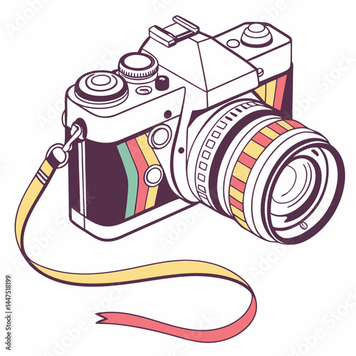 Camera  silhouette vector illustration