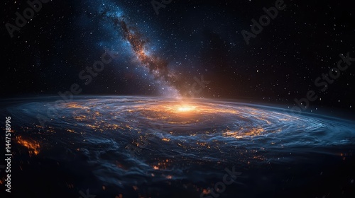 Earth View from Space at Night
