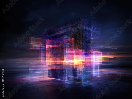Futuristic Urban Night Scene