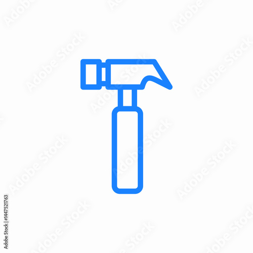 hammer tool icon sign vector