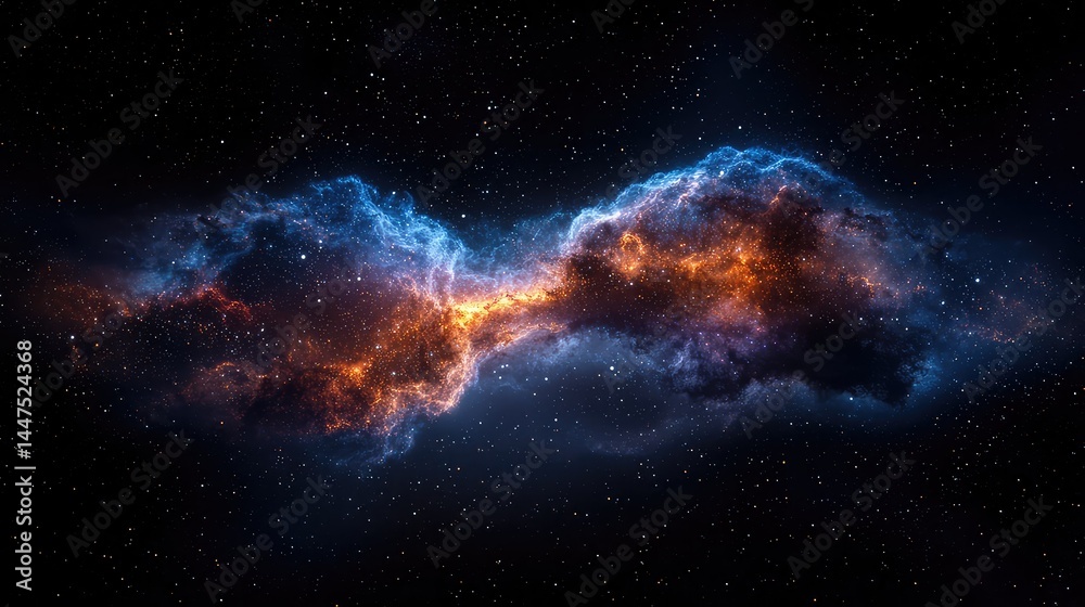 Fototapeta premium Colorful Nebula with Stellar Background