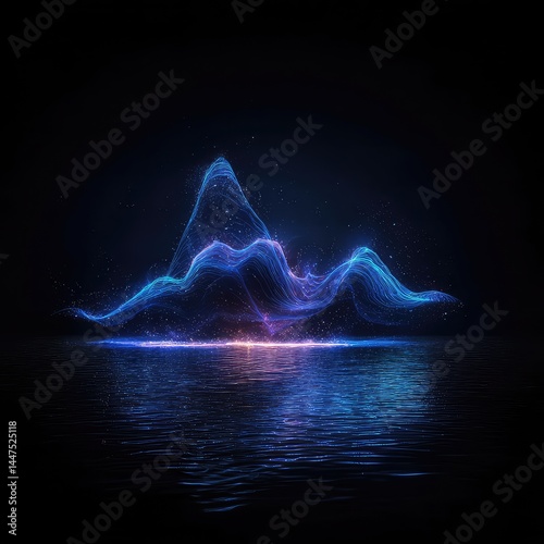 Glowing Wave at Night