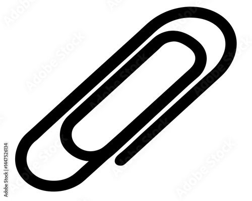 Paper Clip    silhouette vector illustration