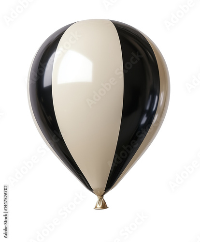 Glossy Balloon with String Isolated on Transparent Background