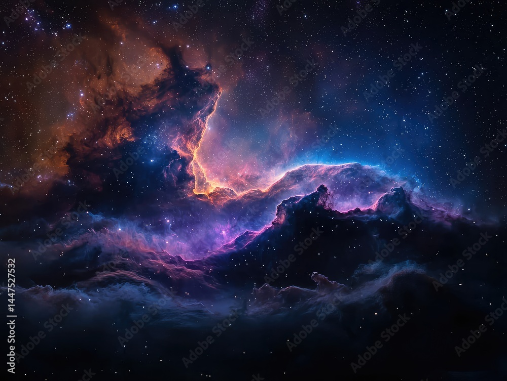 Fototapeta premium Colorful Nebula Night Sky