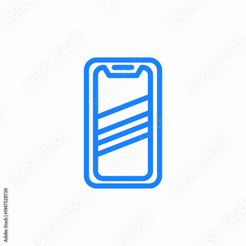mobile smart phone display icon sign vector