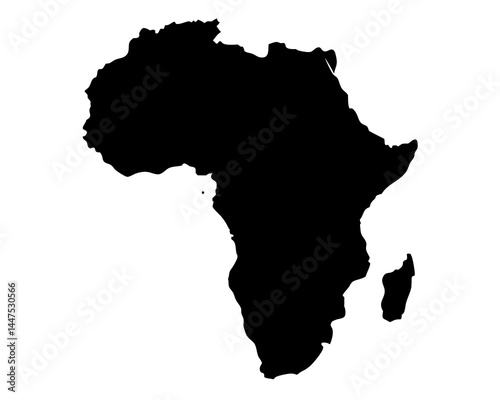 Africa Continent icon silhouette vector illustration