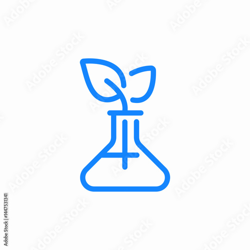plant in flask icon sign vector